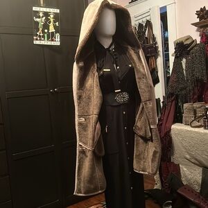 Utex Tan Utility Jacket with Hood